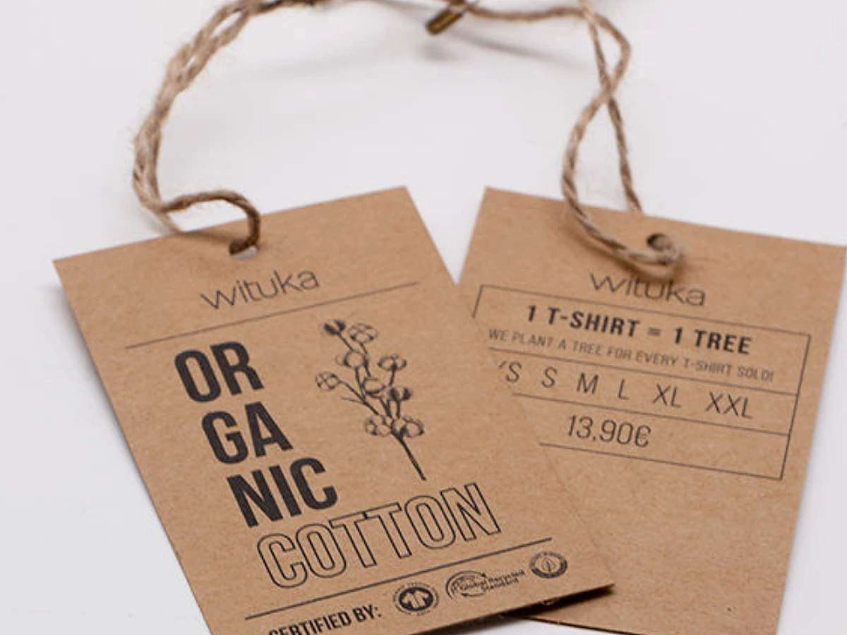 Kraft Paper Hanger Tag with Perforated Tear Line and String