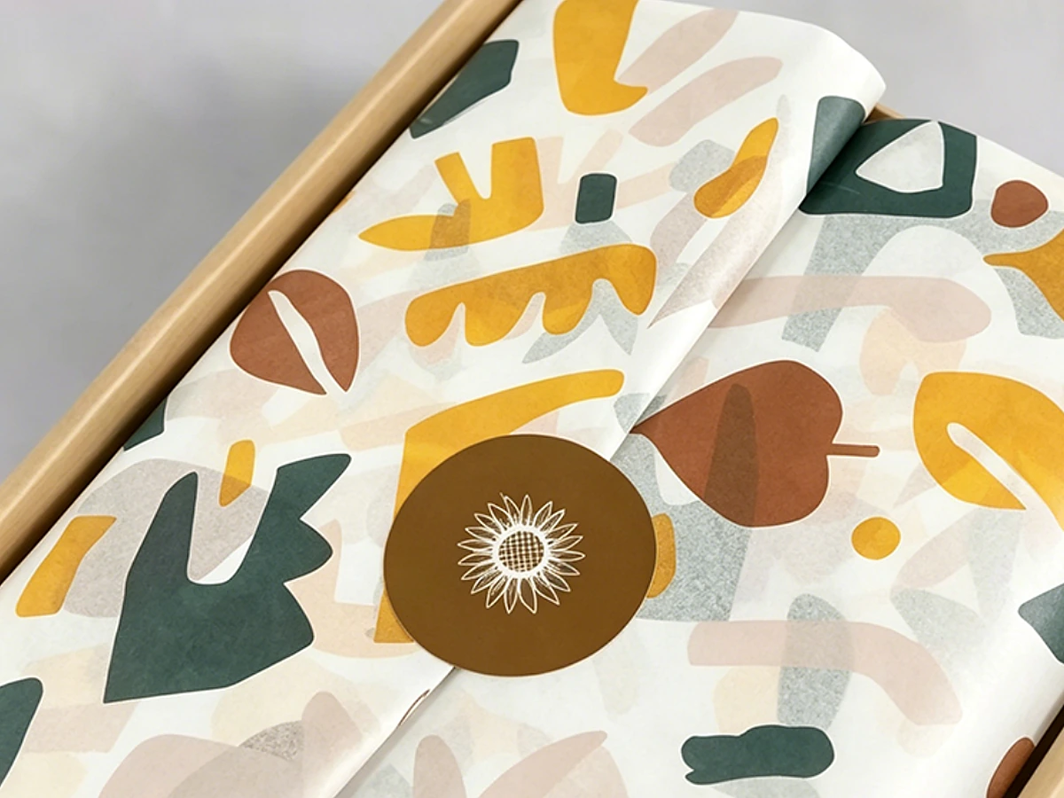 Pantone Color Printed Abstract Pattern Tissue Paper