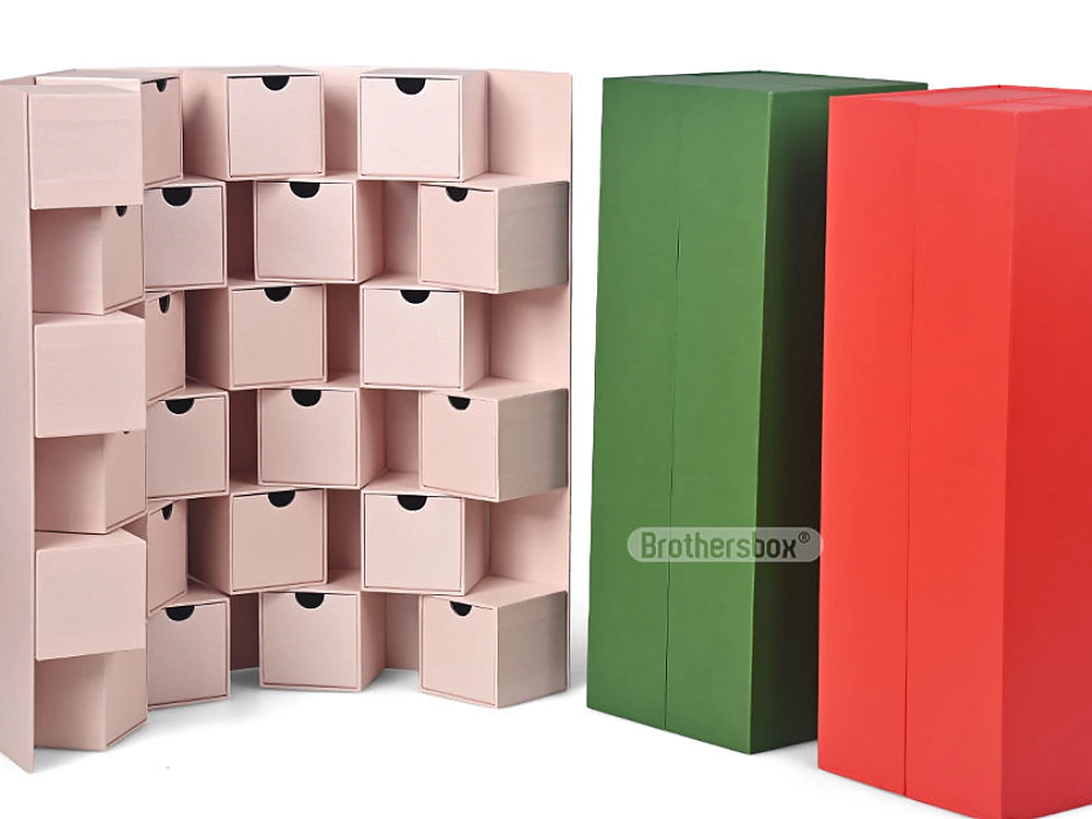 Foldable Interlocking Drawer Advent Calendar Box