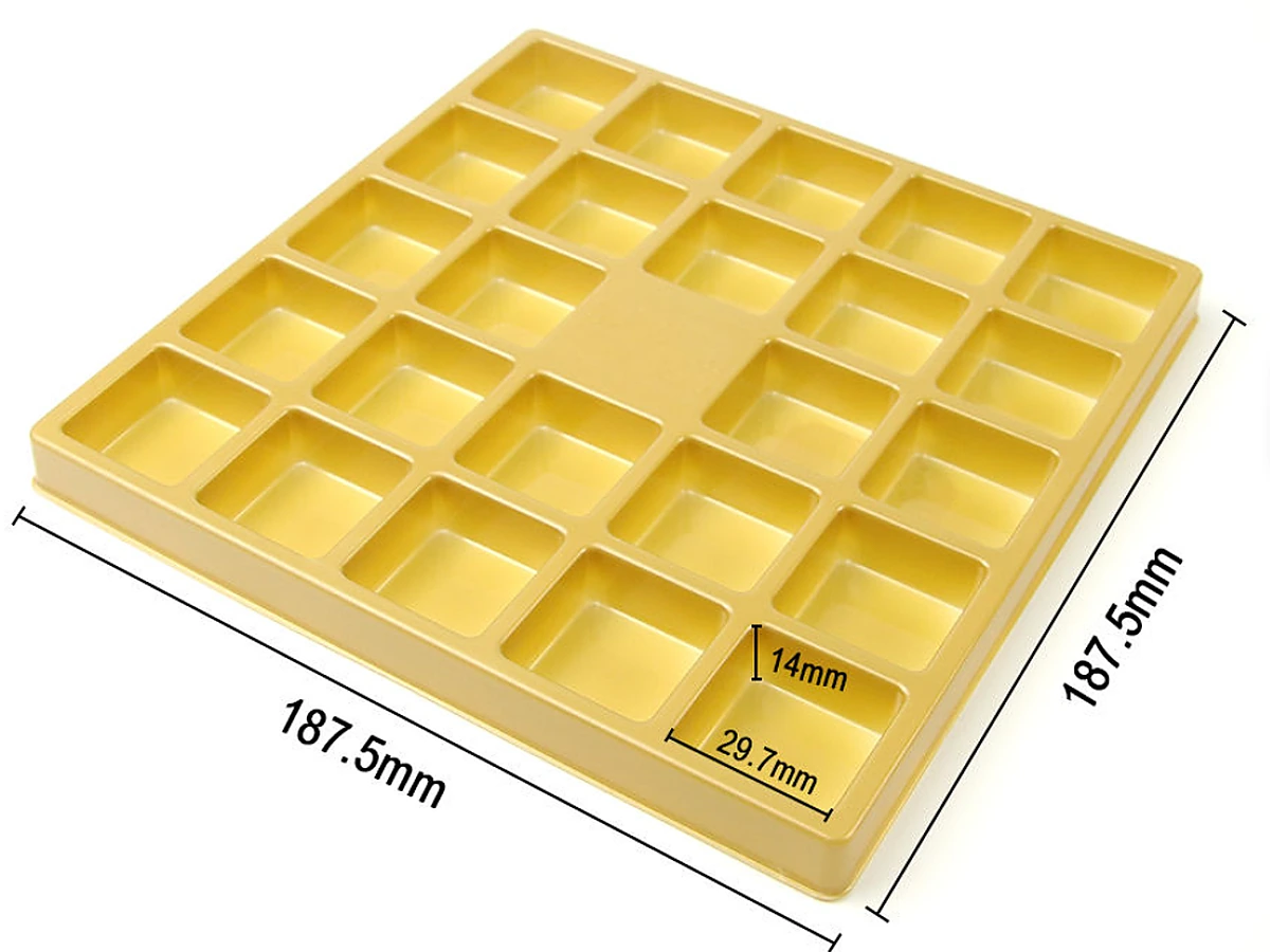 Gold PS Blister Tray Insert for Chocolate Assortments