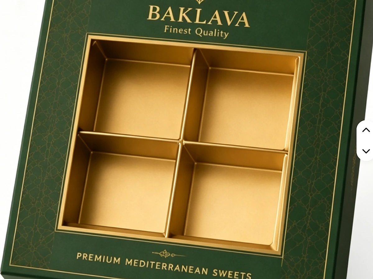 Luxury Baklava Gift Box with Gold Insert Tray