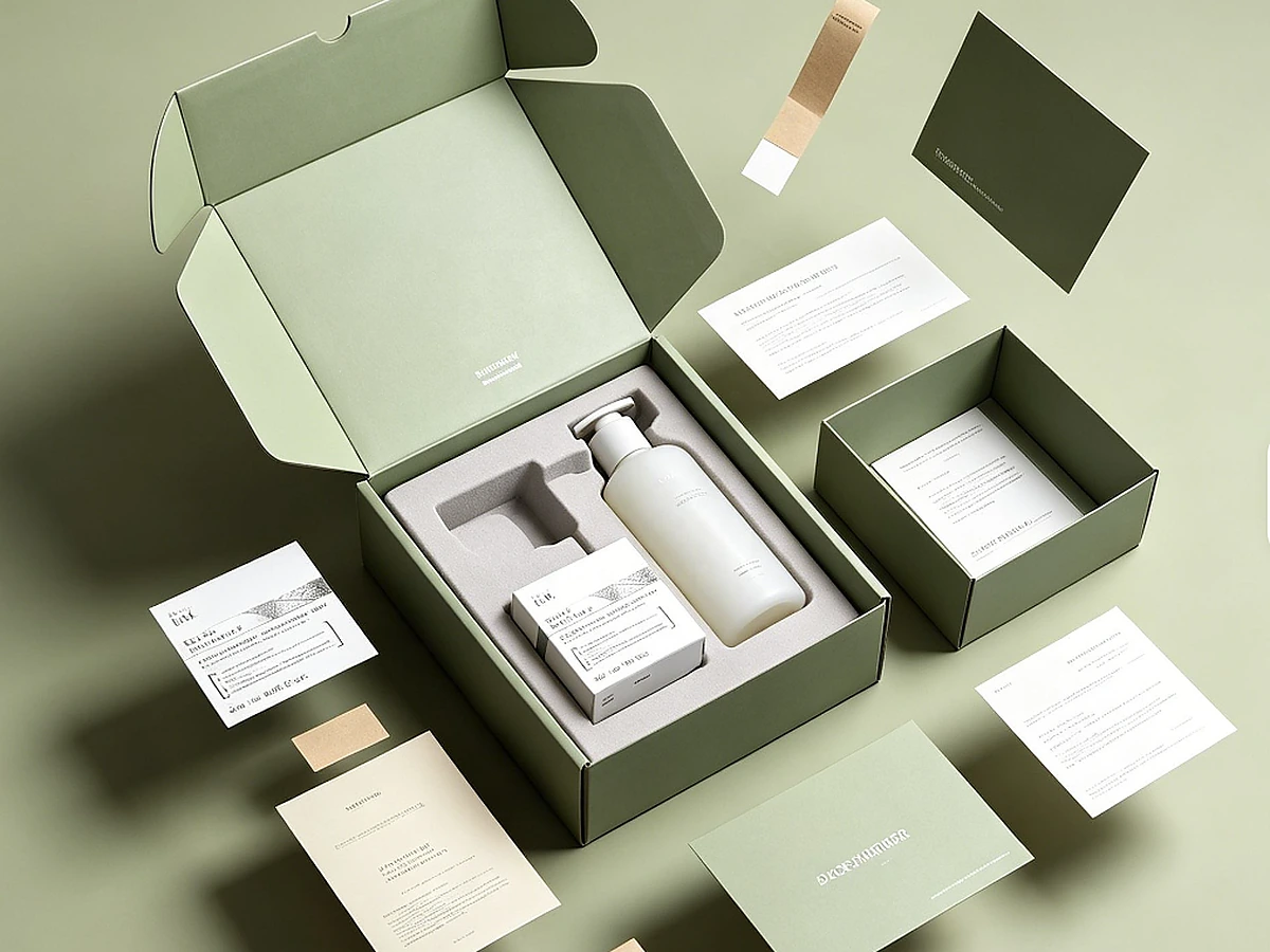 Foldable Corrugated Cosmetic Mailer Box with Full Unboxing Suite