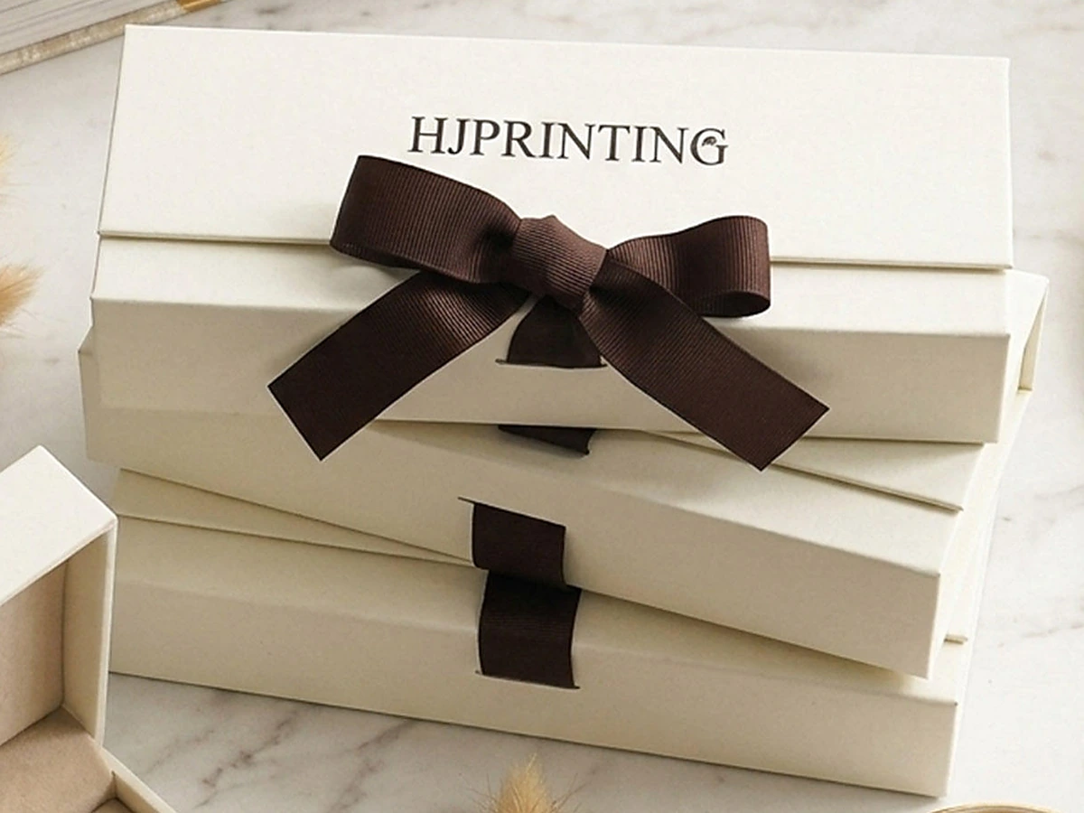 Bifold Double-Door Cosmetic Box with Grosgrain Ribbon Bow