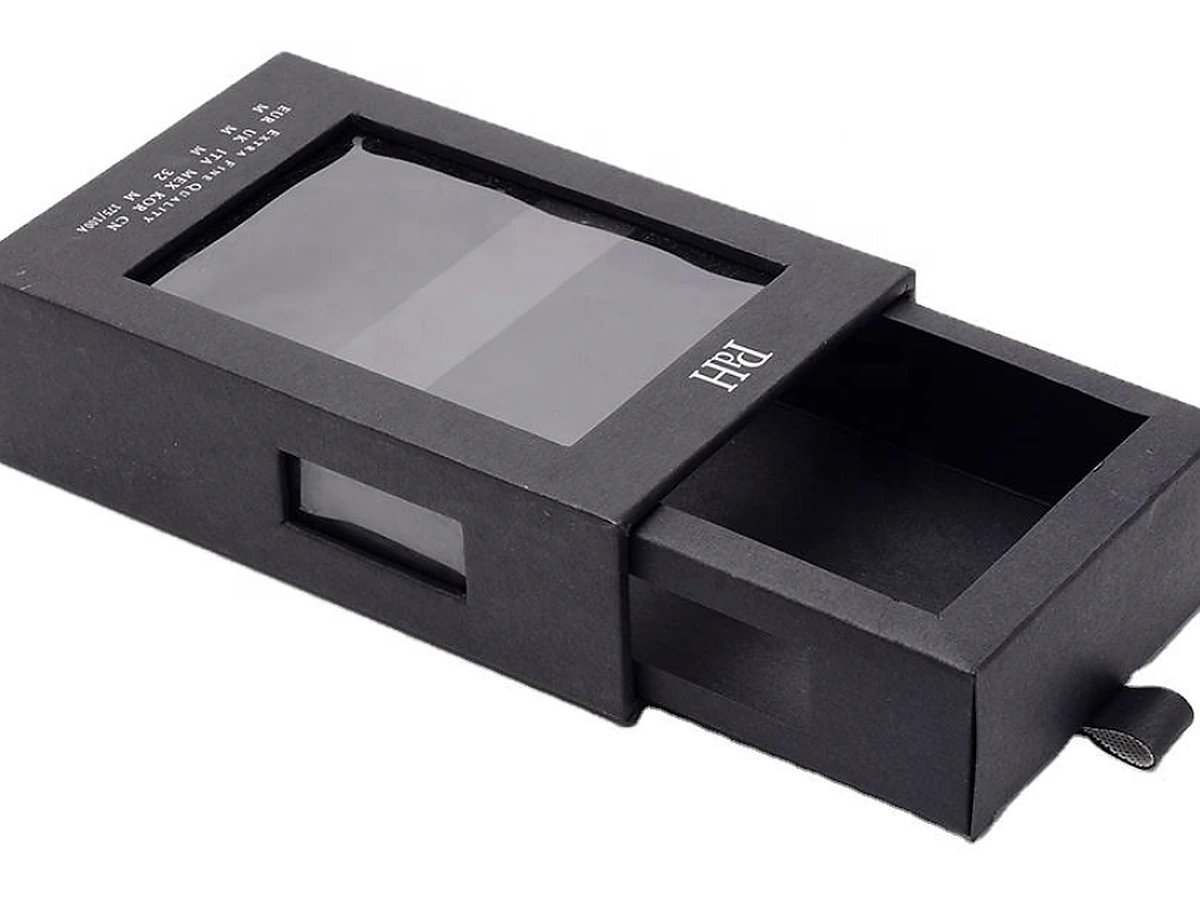 Dual-Window Slide-Out Box with Leather Rivet Handle